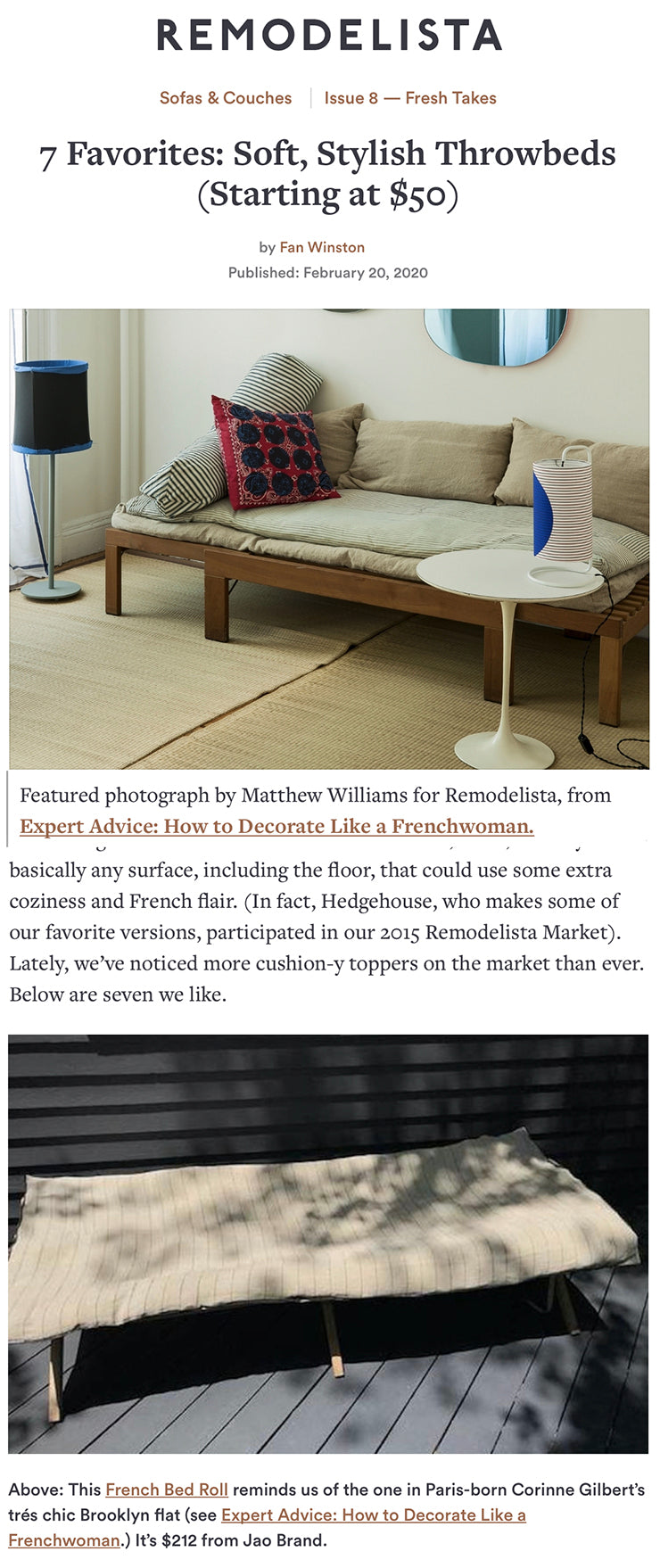 jao bedroll on remodelista