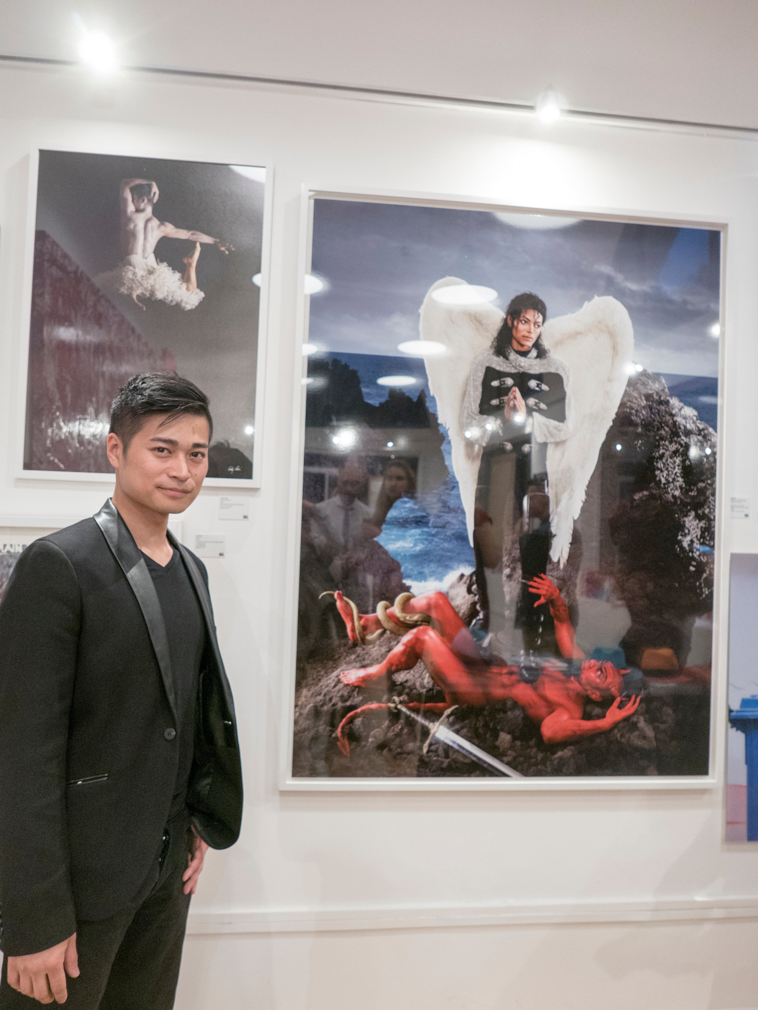 Cody's exhibiting his Self Portrait with David Lachapelle's Michael Jackson Archangel 