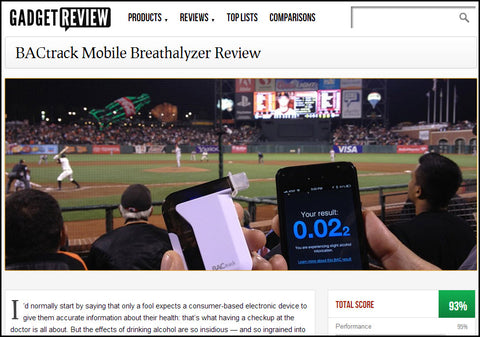 BACtrack Mobile Breathalyzer in GadgetReview