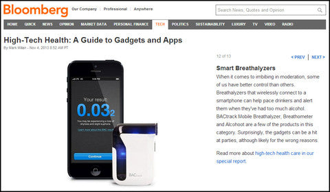 Bloomberg features BACtrack Mobile