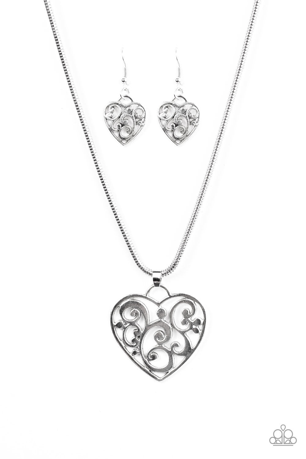 filigree your heart with love silver necklace