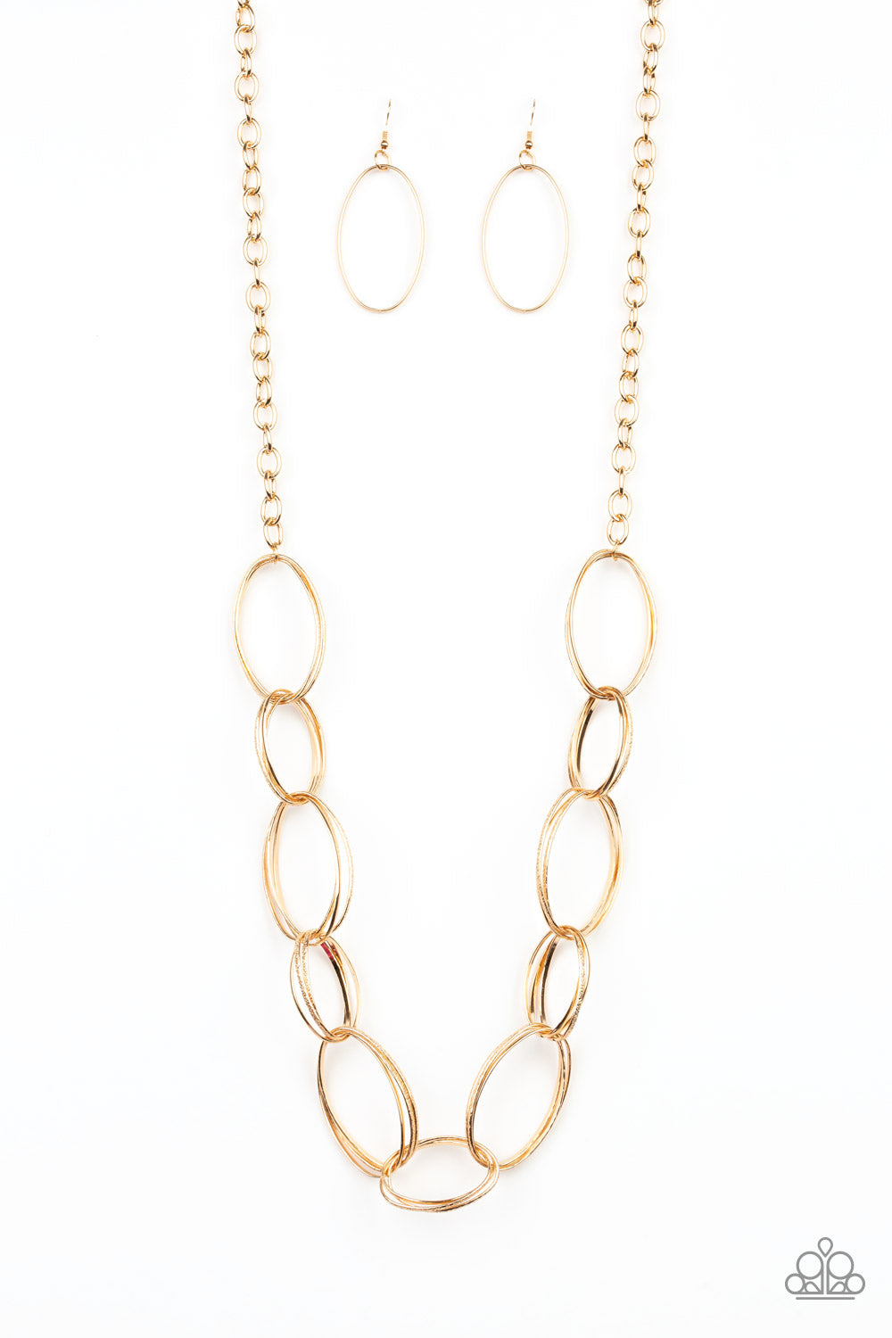 gold long necklace paparazzi