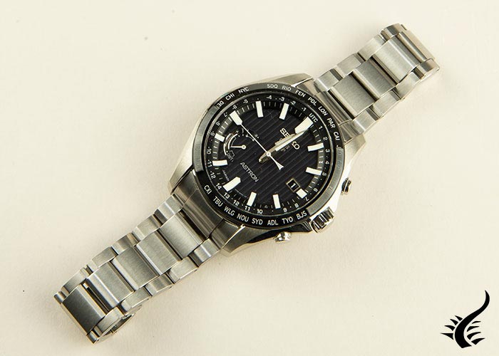 Seiko Astron Quartz Watch, Black, Ceramic, 45,5mm, Time zones, SSE161J1