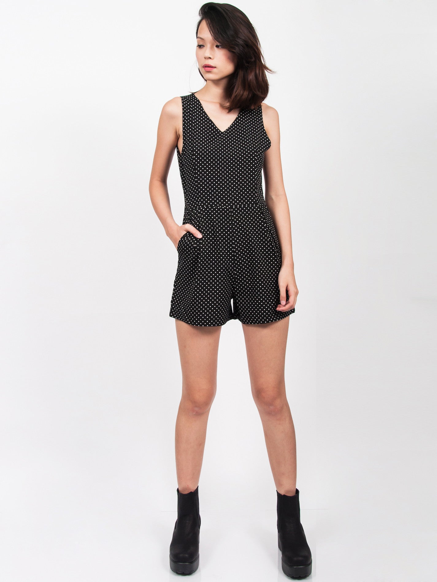 MIKAYLA Dressy Playsuit (Dots)