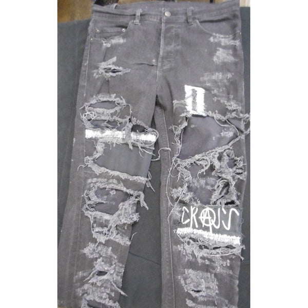 american eagle ripped jeans front and back