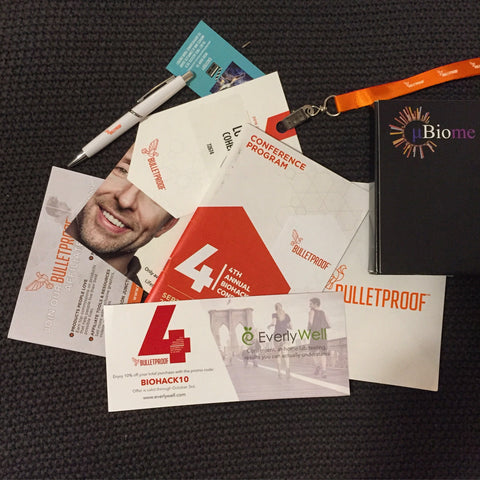 Swag from the Bulletproof Biohacking Conference 2016