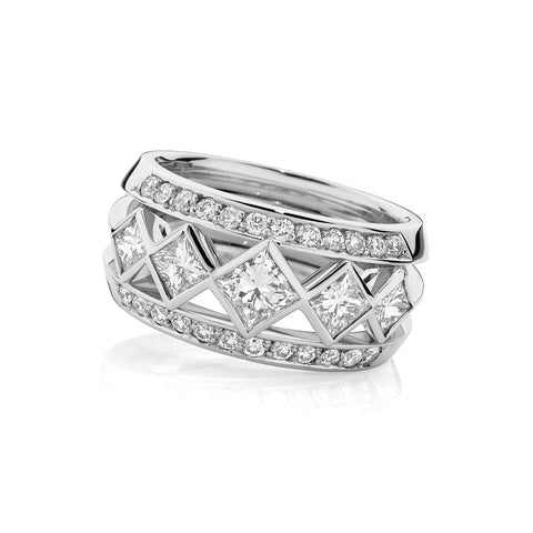 Home  Shop  Iconic Princess Cut Diamond Dress Ring
