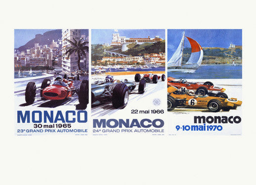 Wall Art Print, 1966 MONACO Grand Prix Racing