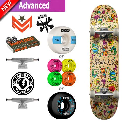 Peregrination werkplaats borstel SkateXS Flowers Advanced Complete Skateboard for Kids