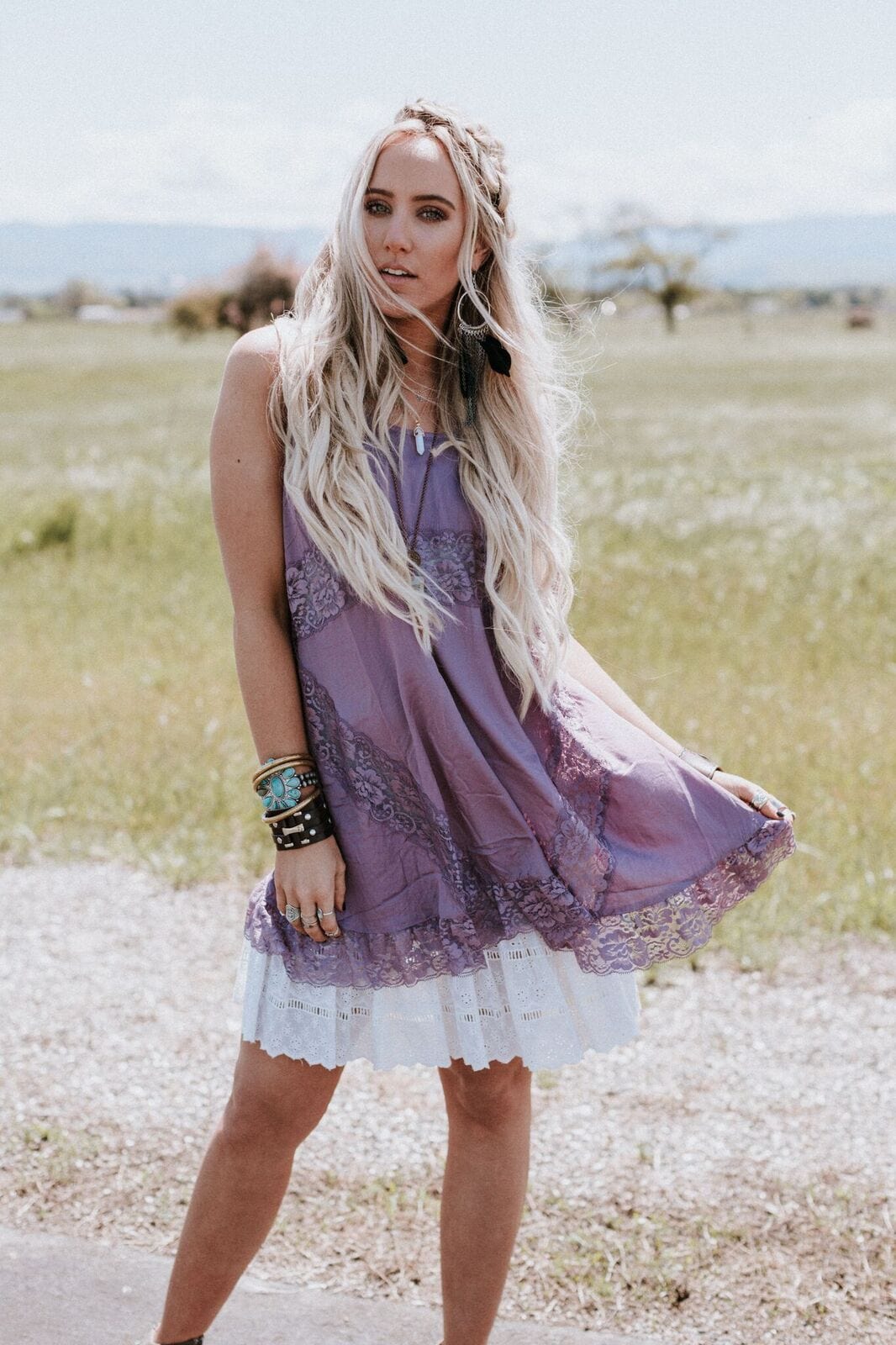 She Swings Lace Layering Top - Mauve