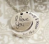 Love you to the moon and back pendant