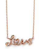 Rose Gold Love Necklace with Cubic Zirconia