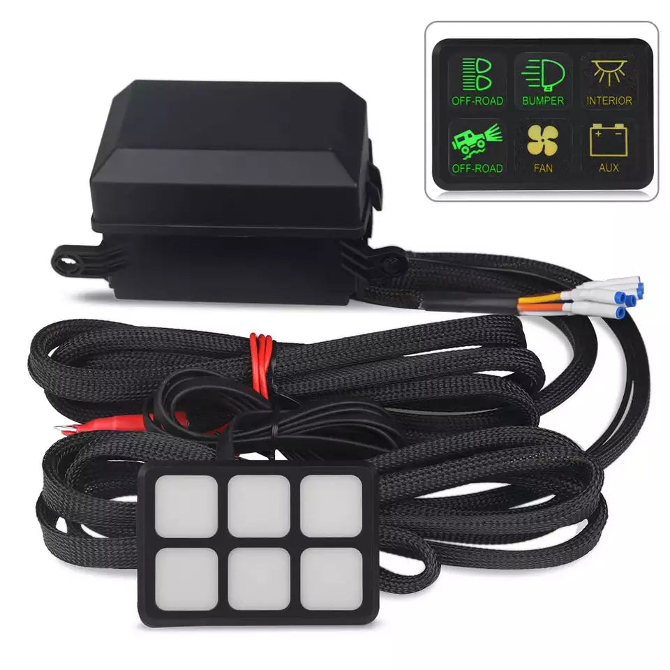 Continuar hoy Tengo una clase de ingles 12V/24V Touch Screen Switches Panel 6 Gang LED Switch Panel Slim Touch