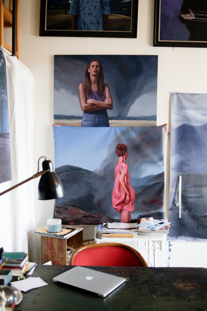 Katherine Fraser's oil paintings, studio visit, Paradigm Gallery + Studio