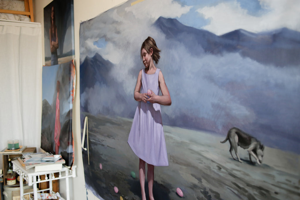 Katherine Fraser's oil paintings, studio visit, Paradigm Gallery + Studio