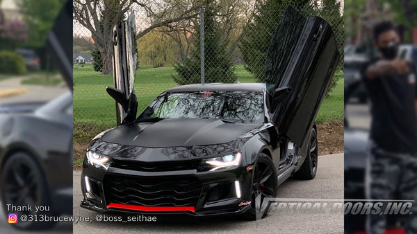 Check out Seithae's @313brucewyne 6th Gen Chevrolet Camaro from Michigan with Vertical Lambo Doors Conversion Kit for Vertical Doors, Inc.