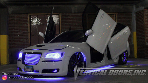 Jamie's Chrysler 300 featuring Front and Rear Vertical Lambo Doors from Vertical Doors, Inc.