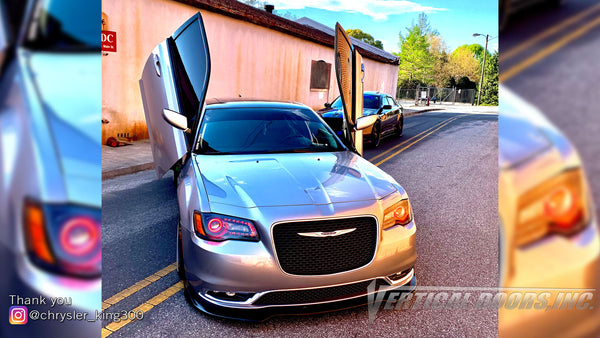 Check out James's @chrysler_king300 Chrysler 300 from South Carolina, featuring Vertical Lambo Doors Conversion Kit from Vertical Doors, Inc.