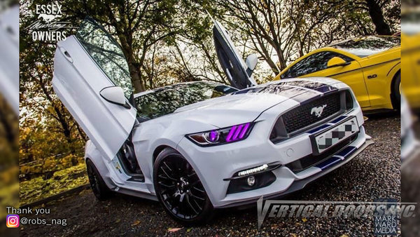 Check out Robert's @robs_nag Ford Mustang from the United Kingdom featuring Vertical Lambo Doors Conversion Kit from Vertical Doors, Inc.