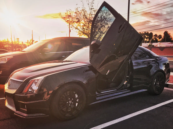 Check out Jonathan's 2nd Gen Cadillac CTS from Las Vegas, NV featuring Vertical Lambo Doors Conversion Kit from Vertical Doors, Inc.