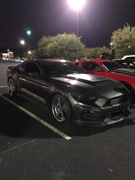 Check out Ron's Ford Mustang, Roush RS1 Edition from Tennessee featuring Vertical Lambo Doors Conversion Kit from Vertical Doors, Inc.  Thank you for the images Ron  IG: eco_roush1 Youtube: https://youtu.be/O2NKnM05qmI Facebook: GreatRondini    I have been working on my car for the past 2 years and have been lightly modifying it. It is aesthetically pleasing on the eyes and I get tons of compliments daily. Since I have been working on my car for the last 2 years, I have attended several car meets, Cars and Coffee monthly meets, Motors and Mouths monthly meets, numerous car shows (out of which I allowed my car to be judged 2 times and I got 2 trophies), The Mustangs At The Mountain Annual Event (next event is in May), The Jordan High School Annual Car Show the past 2 years (next event is next month), I plan on attending the NMRA/NMCA ALL-STAR Nationals Car Show on April 6th. I am part of several Mustang groups and 2 local car clubs.  My car has an amazing background story beginning with the fact that I was struggling to find a nice sports car that fit me. After searching for 3 straight months, I finally found it! My 2015 Roush RS1 was used but it was the newest and nicest car I have ever owned. I immediately wanted to add to the looks and bought louvers for the back window and side windows.  One week before Christmas 2018, my car was vandalized in Memphis, TN while i was gone for work. The criminals broke my pasenger side window and took my wheel lug key and stole my performance package wheels, tires, and also damaged my louvers and brake calipers. Since then I have brought my car back to life and "Phoenix" rose from the ashes!  From there it has skyrocketed with my determination to make my car the best that I can!   My current mods are as follows:  *ETS Front Mount Racing Intercooler  *COBB OTS Stage 2/93 Octane *Tune *Custom Roush Decals  *LED Under Glow Lights *Mishimoto Single Catch Can *MMD Resonator Delete  *19" Advanti Caminno Matte Gunmetal Wheels Staggered *19x8.5 Front Wheels *19x9.5 Rear Wheels  *25 MM Wheel Spacers On Front And Rear *Custom Motor Cover Graphics *Custom Made Roush Wheel Cap Emblems *Phoenix Automotive 10.4" Vertical Tesla Style Touchscreen Radio *1 TB External Harddrive  *Custom Painted ROUSH Decklid Lettering *ZL1 Roush S poiler Wickerbill Add-on  Upcoming Mods include:  *Custom Built 4th Order Bandpass Subwoofer Enclosure With Custom LED Lighting (Currently Building) *Audiopipe APCLE -15001D Amplifier (Purchased) *Audiopipe XV-BXP-SUB Digital Bass Processor  (Purchased) *American Bass ELITE-1244 Single 12" Subwoofer (Purchased) *Custom Built Rear Seat Delete (Currently Building) *PLM Stainless And Catless Downpipe (Purchased) *Turbosmart Wastegate Actuator (Purchased) *Protune By Purple Drank Tuning *NGK One Step Colder Plugs *Air Ride Suspension   I am working on taking my social media to the next level as i am building more of a fan base. My Instagram is @eco_roush1 and same with YouTube. I want to get more into creating and posting videos.   Ron Kent   . . Ford Mustang 2015-2019 Lambo Door Conversion Kit by Vertical Doors Inc. Part Number: VDCFM15  This kit will fit FORD MUSTANG ALL 2015, 2016, 2017, 2018, 2019 Vertical Doors, Inc. is the only manufacturer of Vertical Lambo Doors and ZLR Door Conversion in the USA. All Vertical Doors, Inc. kits are proudly made 100% in the USA. This kit will fit all models of the 6th Generation Ford Mustang. Easy Intallation No Welding Free Tech support  #ford #mustang #6thgen #stang #VerticalDoorsInc #LamboDoors #VerticalDoors #DoorConversion #MadeintheUSA #USA #doors #love #happy #picoftheday #repost #style #swag #work . . Hi, can you send us your best high resolution images to social@verticaldoors.com and also if you have a car meet, car show or any event where your vehicle will be featured let us know and we can promote it on our Social Media and “Event” page at no cost. (If event, please send pic/banner and text with event info). Please include Car Info, Car Club Info, Shop Info, Marketing Company, photographer info and social medial names for built credit in the post. Thank you.