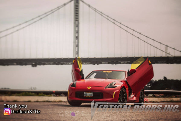 Check out Katrina's Nissan 370Z from San Francisco, CA featuring Vertical Lambo Doors Conversion Kit by Vertical Doors, Inc.