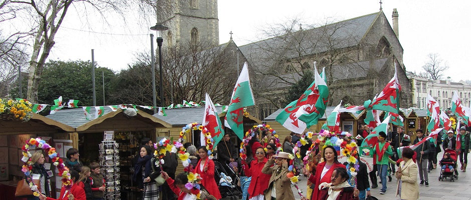 St Davids Day Parades. St Davids City in Pembrokeshire