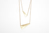 Points Hammered Brass Layered Necklace