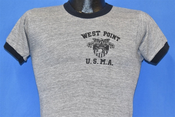 80s West Point USMA Rayon Tri Blend Ringer t-shirt Small