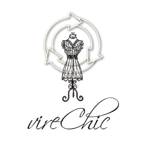 VireChic logo including mannequin and recycle circle symbol