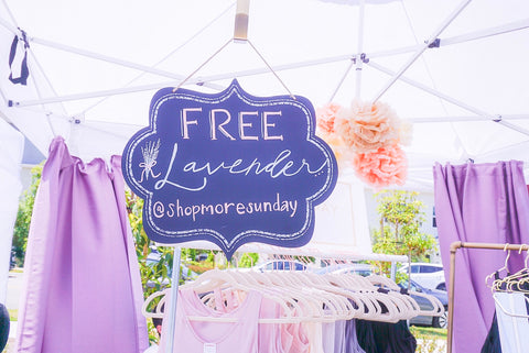 Free Lavender Sign at Craft Fair Booth