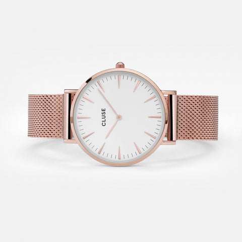 cluse mesh rose gold watch leggsington uk