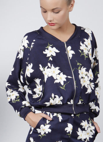 printed floral bomber jacket pretty feminine buy 