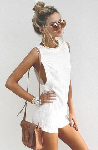 WHITE PLAYSUIT FESTIVAL COACHELLA STYLE STREET SUMMER GUIDE