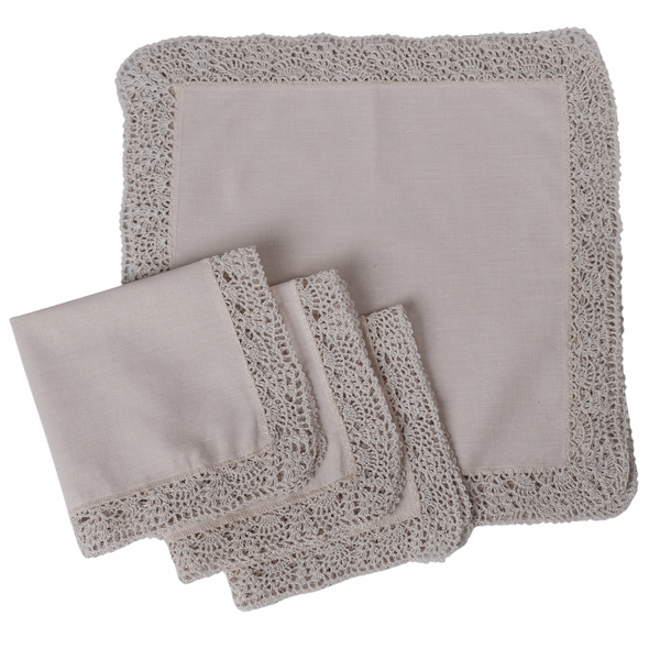 Marie Dinner Napkins Ecru