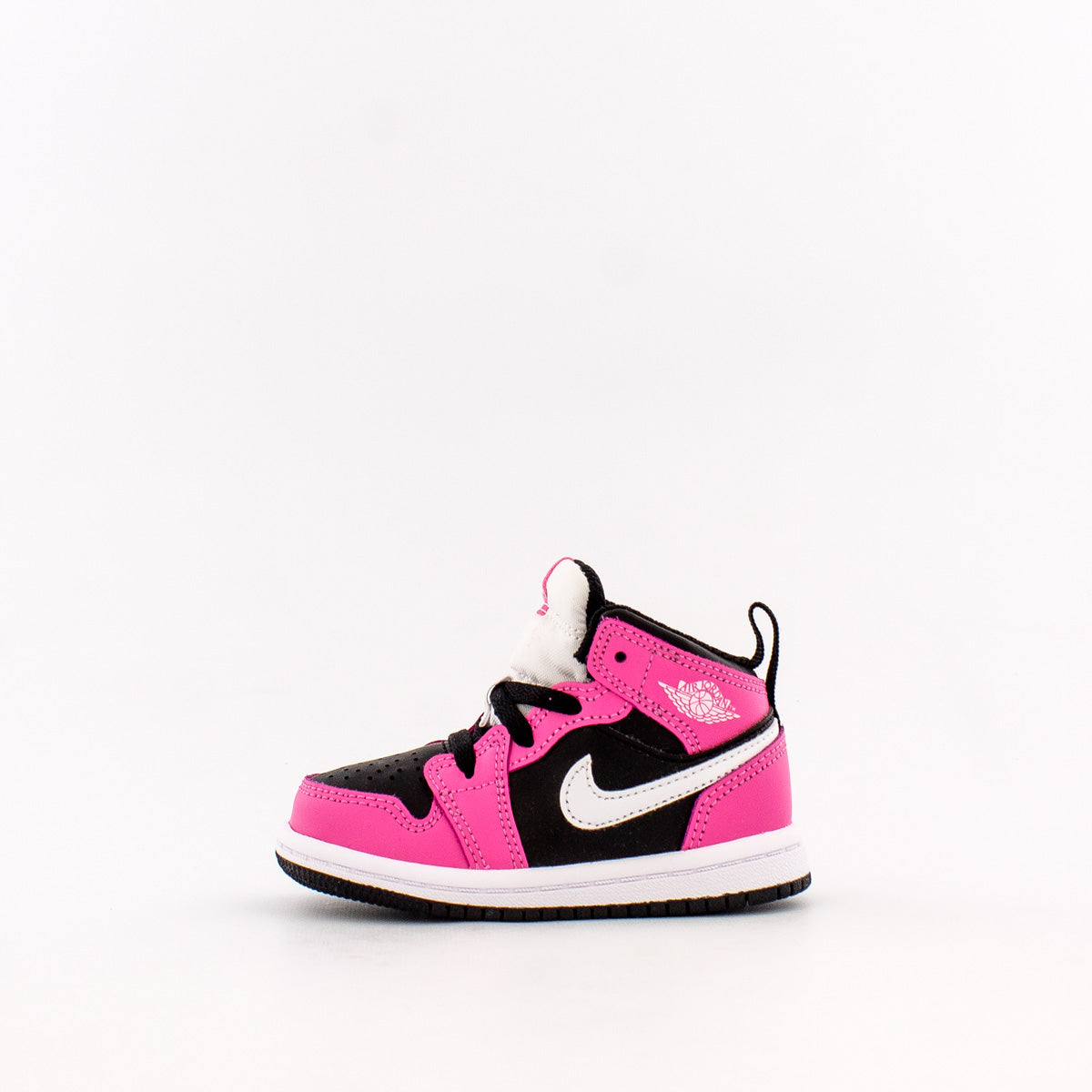 pink and black infant jordans
