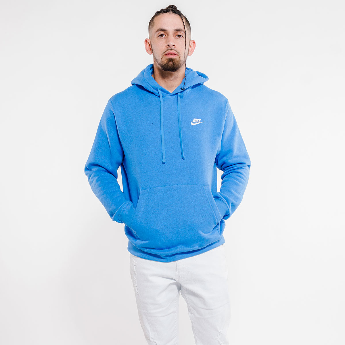 nike sportswear club fleece hoodie blue