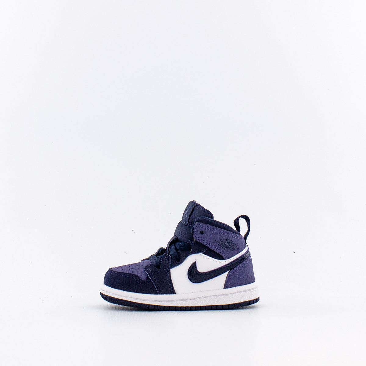 purple and white toddler jordans