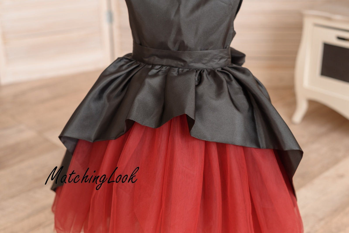 red and black dress for girl