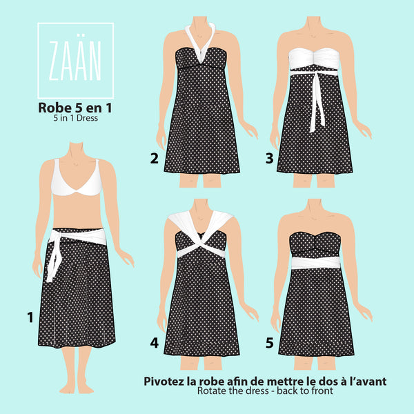 Amusez-vous à créer de nouvelles manières de d'attacher votre petite robe ZAÄN et partagez vos créations avec nous sur Instagram avec le hashtag #zaancollection!