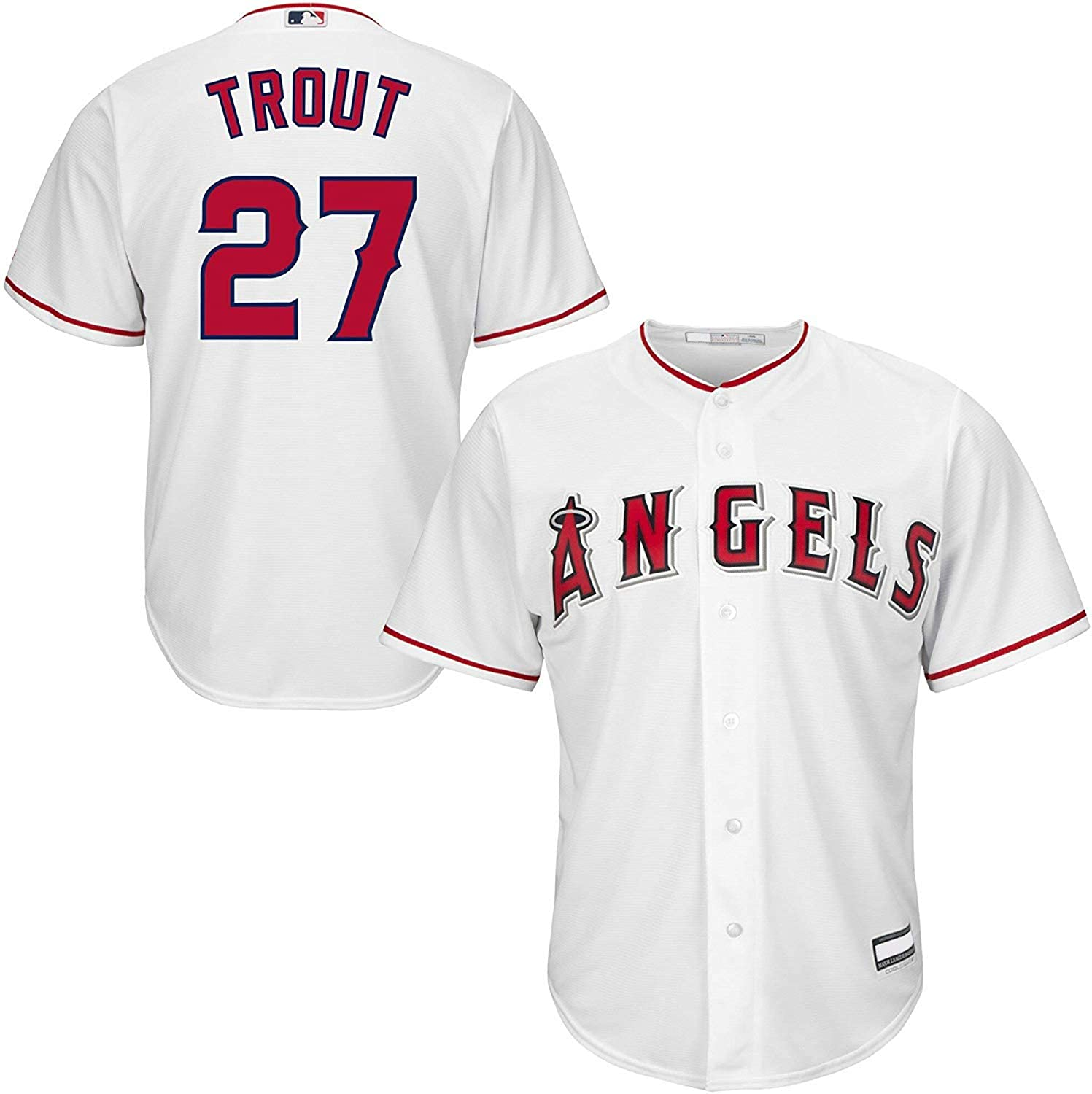 MIKE TROUT KIDS REPLICA LOS ANGELES ANGELS JERSEY-WHITE – JR'S