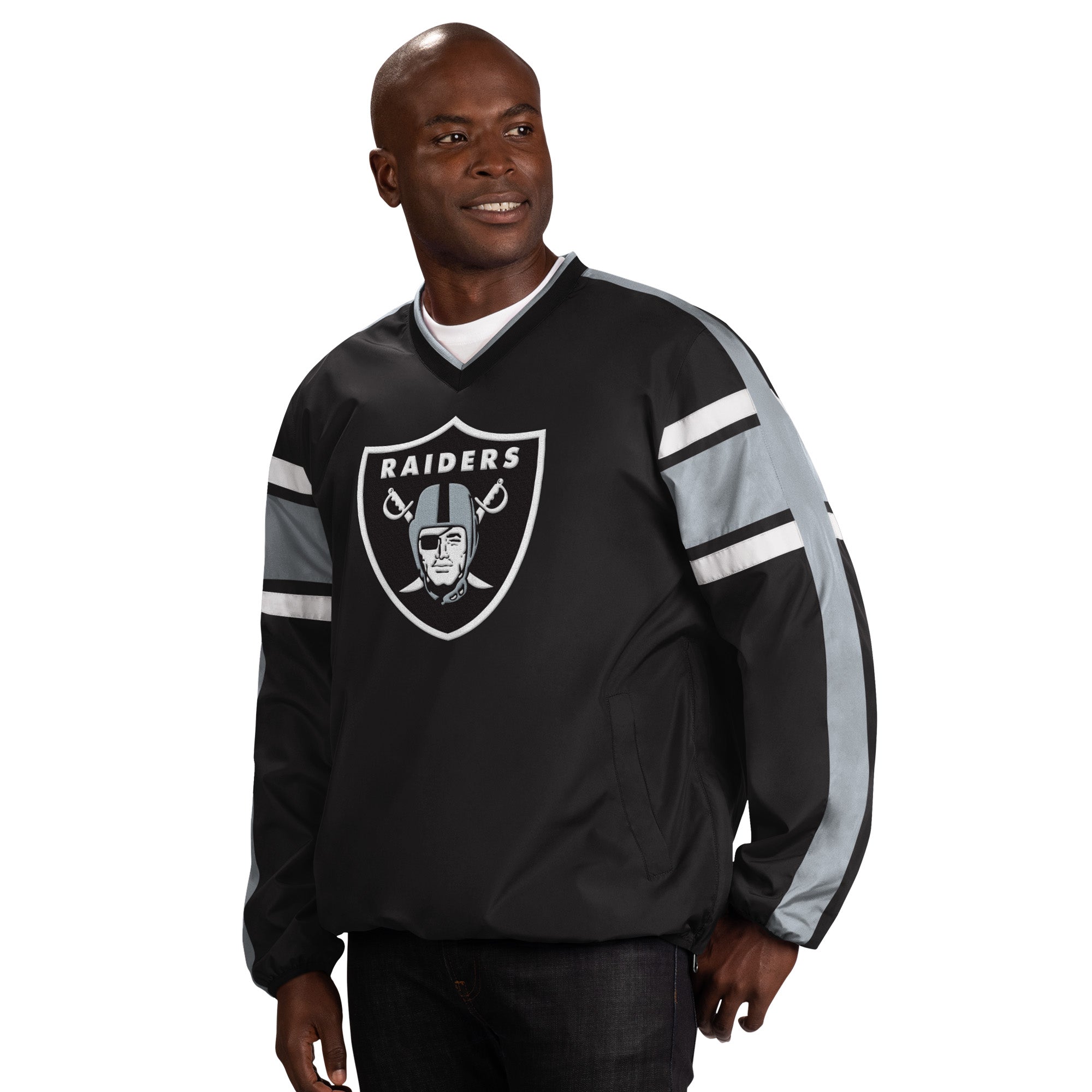 Raiders M Starter Gameday Trainer V-Neck Pullover The