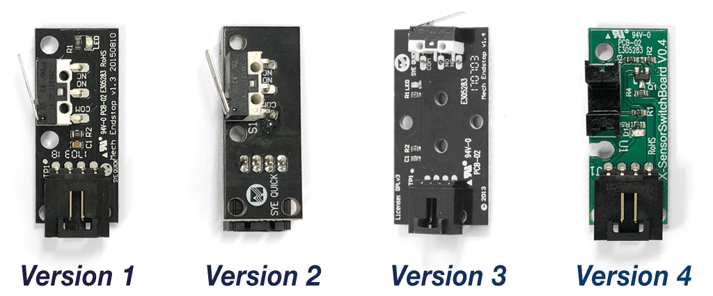 flashforge 3d printer varieties of end stop axes axis sensors used