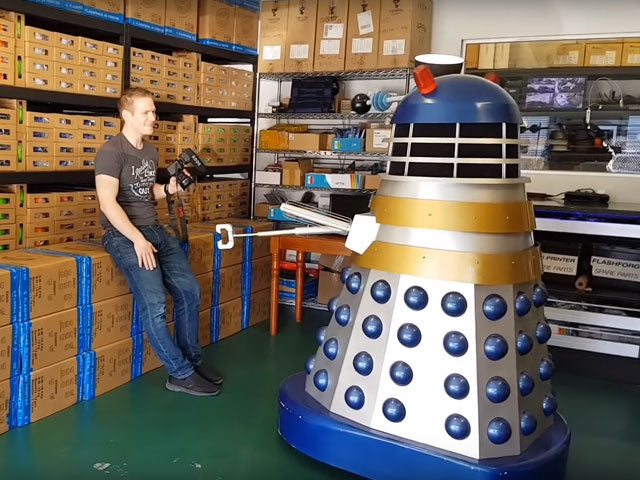 Josiah Brooks filming the geat filament theft with Dalek