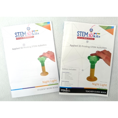 3d printed night light stem workbook for classroom teacher and student