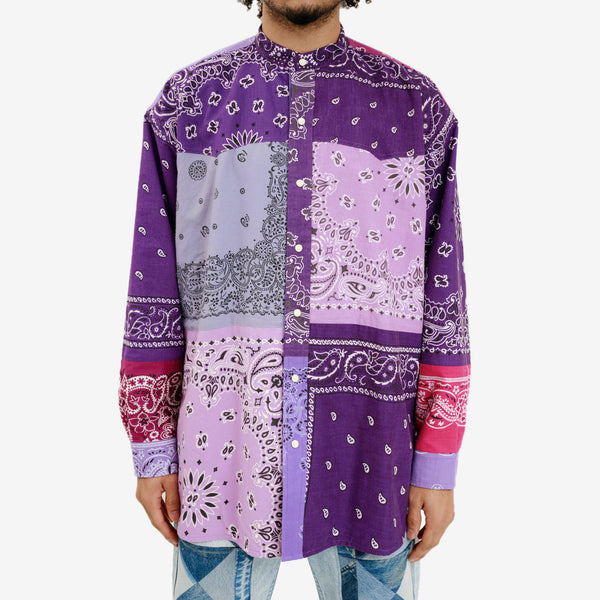 Bandana Patchwork LS Shirt