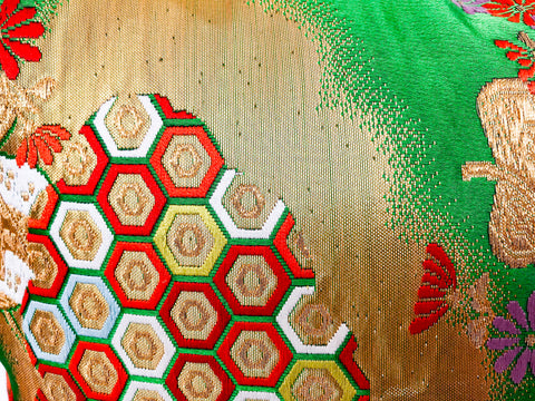Repeating hexagon ‘kikko’ pattern Japanese silk