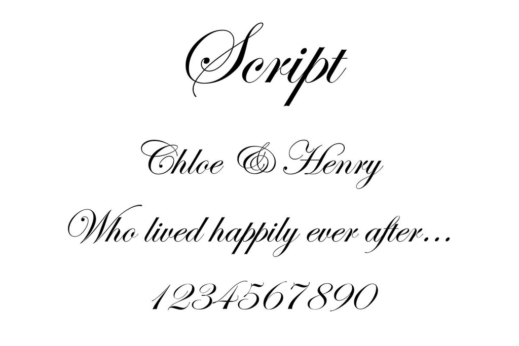 Script style font