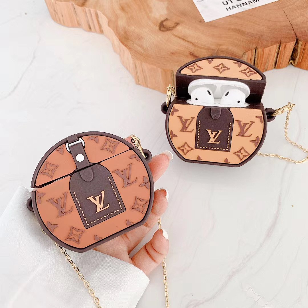 Louis Vuitton Style Silicone Protective Case For Apple Airpods 1 & 2 | Casememe