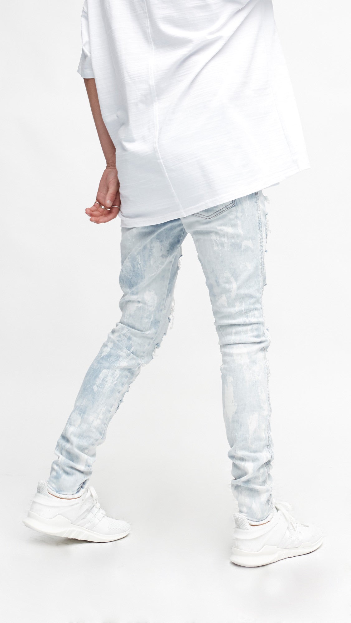 Shredded Denim - Bleach Blue